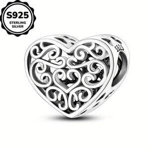 925 Sterling Silver Heart Charm